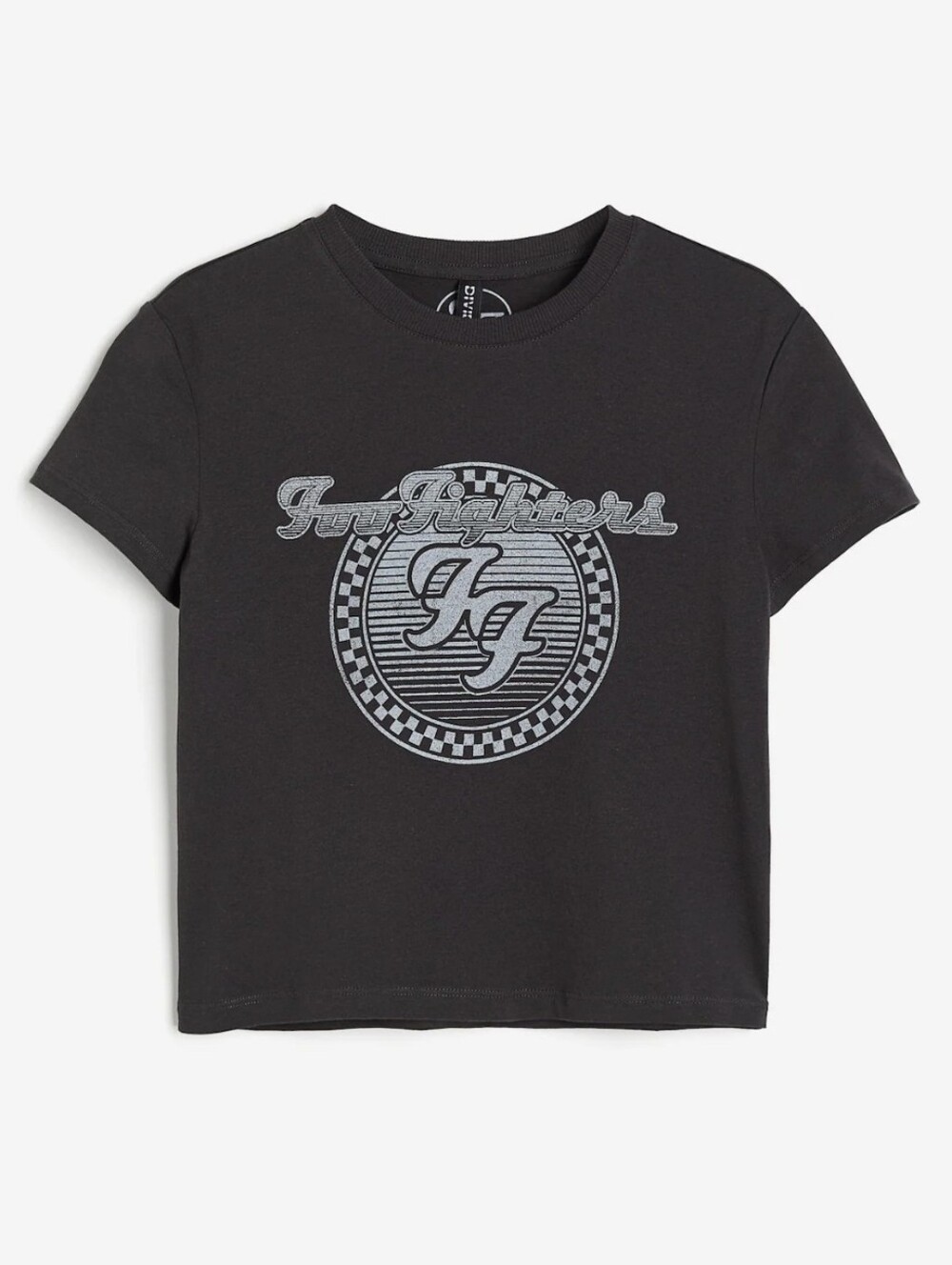 H&M FooFighters Cropped Graphic T-Shirt, Size Small